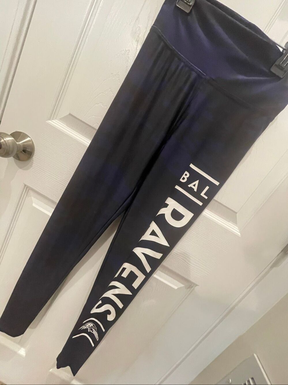 Baltimore Ravens NFL leggings small S purple/black